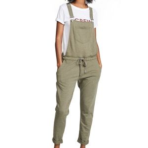 Z Supply Green Knit Long Overalls